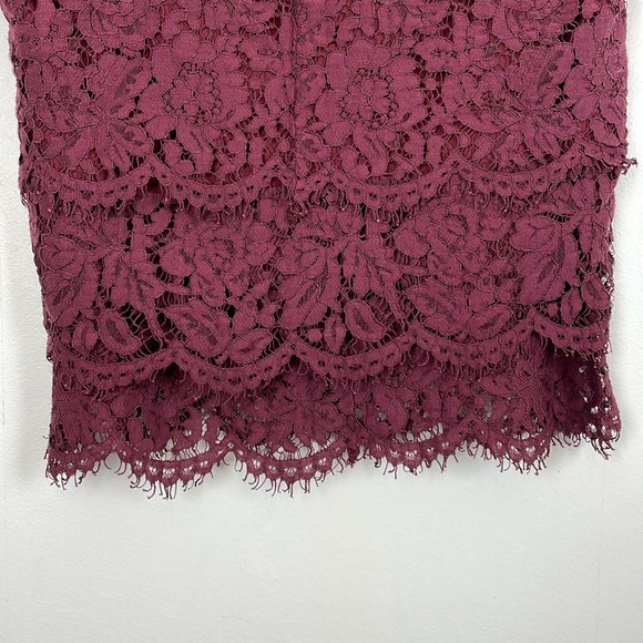 Lulus Live For The Night Womens L Tiered Lace Skirt Top Set Lined Cap Sleeve - Picture 5 of 12